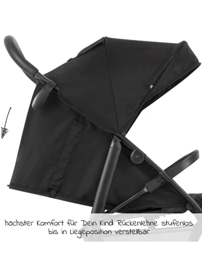 Buggy & Sportwagen Eezefold mit Liegefunktion in schwarz