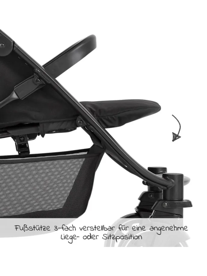 Buggy & Sportwagen Eezefold mit Liegefunktion in schwarz