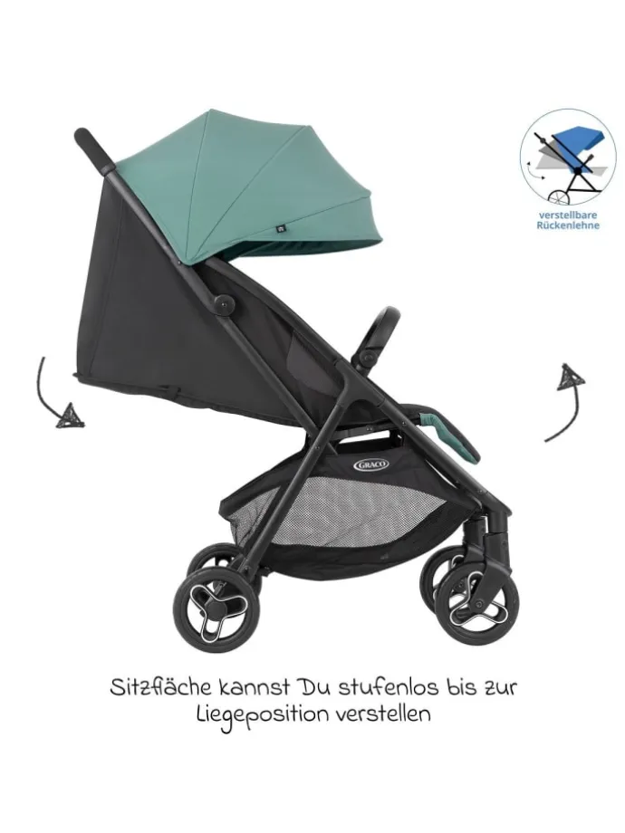 Buggy- & Sportwagen Myavo bis 22 kg belastbar in gruen,schwarz