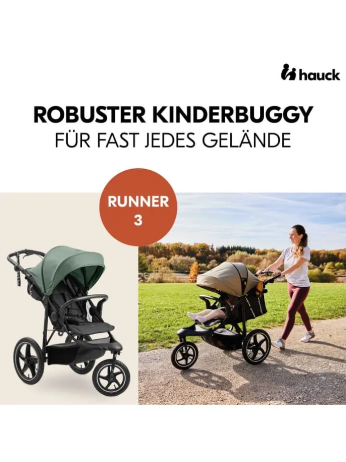 Buggy & Sportwagen Runner 3 (mit großen Luftreifen) in gruen,schwarz
