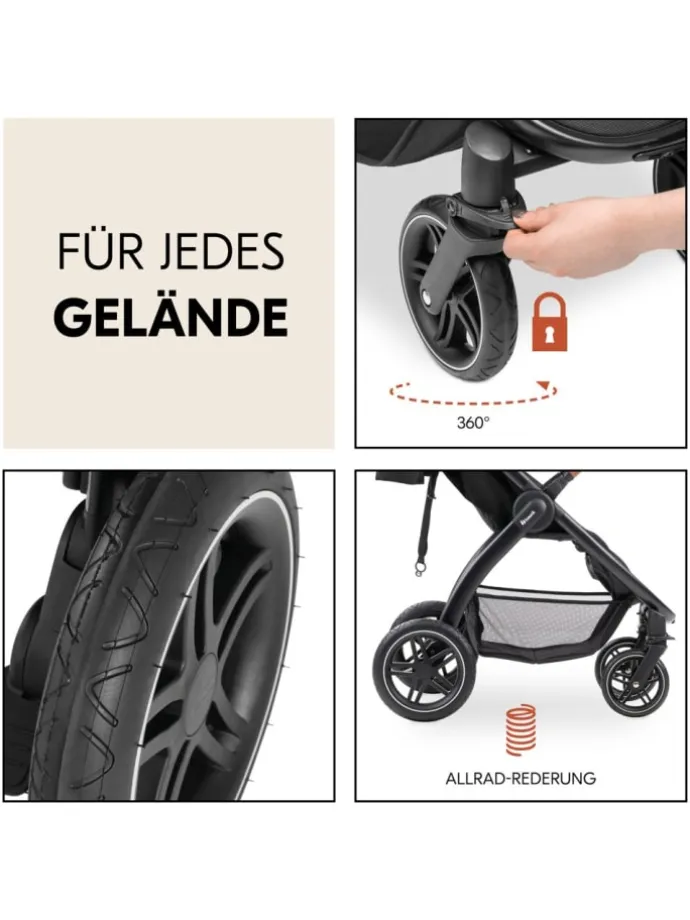 Buggy & Sportwagen UpTown Black (mit Liegefunktion, in schwarz