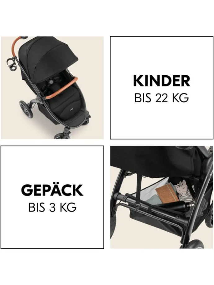 Buggy & Sportwagen UpTown Black (mit Liegefunktion in schwarz