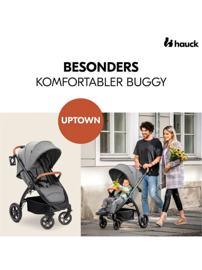 Buggy & Sportwagen UpTown Black (mit Liegefunktion, in grau