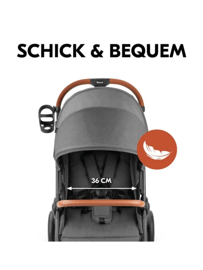 Buggy & Sportwagen UpTown Black (mit Liegefunktion, in grau