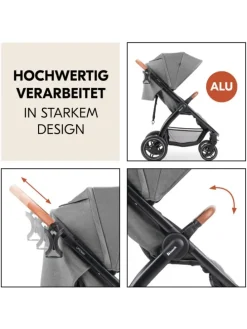 Buggy & Sportwagen UpTown Black (mit Liegefunktion, in grau