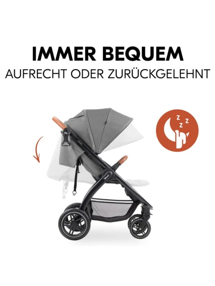 Buggy & Sportwagen UpTown Black (mit Liegefunktion, in grau