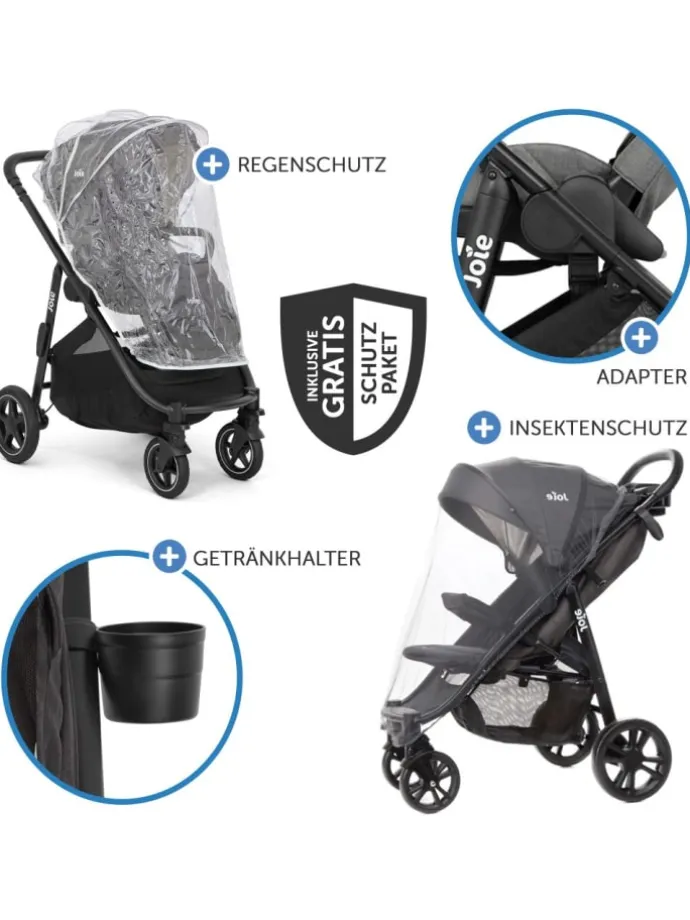 Buggy & Sportwagen Versatrax mit neuem Reifen-Design in schwarz
