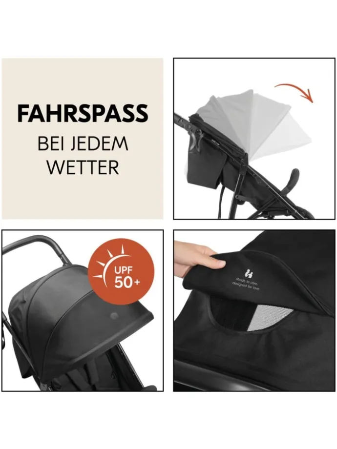 Buggy Rapid 3 Air (bis 25 kg) - mit Luftreifen, in schwarz