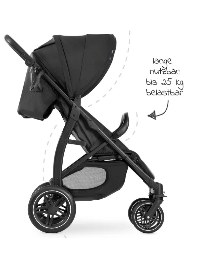 Buggy Rapid 4D AIR (bis 25 kg) - mit Luftreifen, in schwarz
