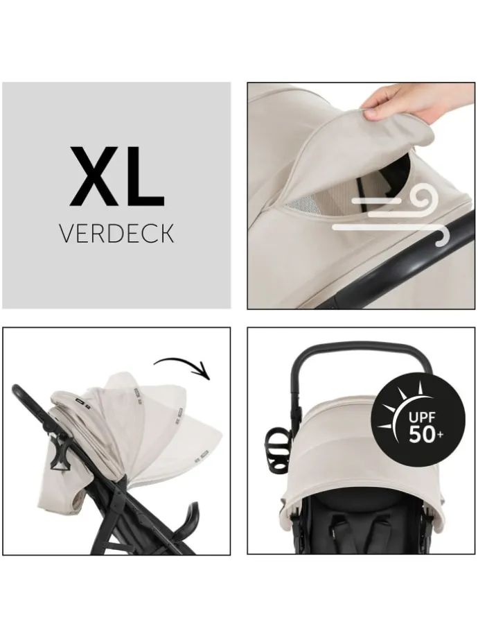 Buggy Rapid 4D (bis 25 kg) - XL Verdeck & in schwarz,beige