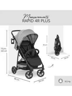 Buggy Rapid 4R Plus inkl. XXL Zubehörpaket in grau,schwarz