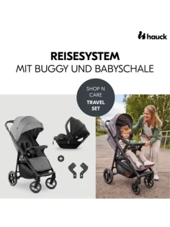 Buggy Shop N Care 2in1 Travel Set - Grey in grau