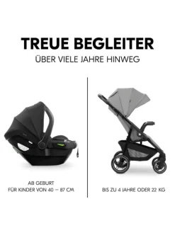 Buggy Shop N Care 2in1 Travel Set - Grey in grau