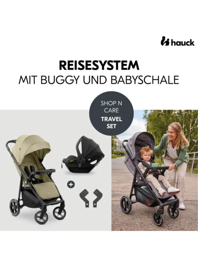 Buggy Shop N Care 2in1 Travel Set - Oliv in gruen