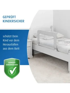 ByMySide Bettgitter 100 cm in Grau ab 18 Monate