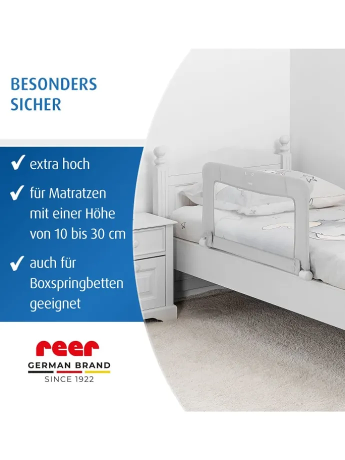 ByMySide Bettgitter 100 cm in Grau ab 18 Monate