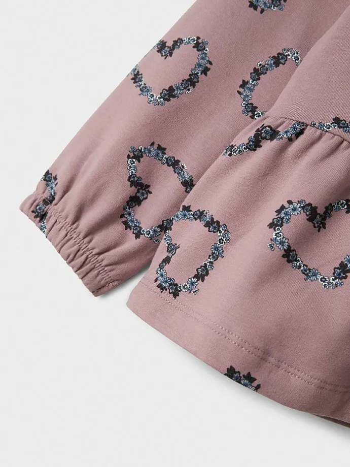 Cardigan in Altrosa/ Dunkelblau