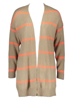 Cardigan in Beige/ Orange