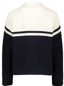 Cardigan in Creme/ Dunkelblau