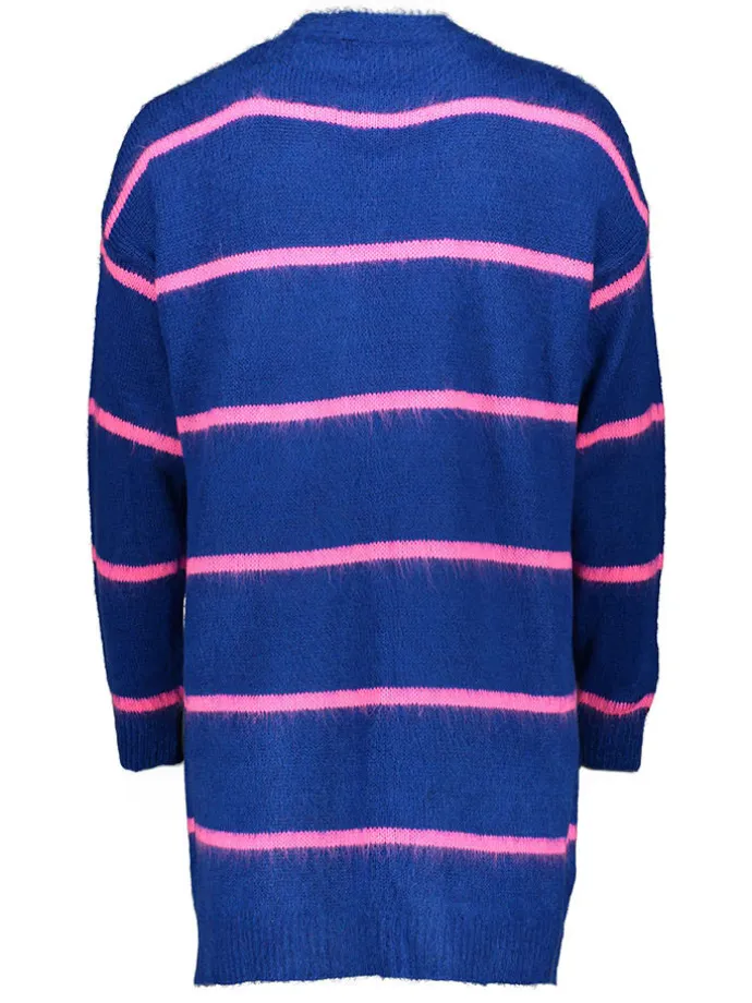 Cardigan in Dunkelblau/ Rosa