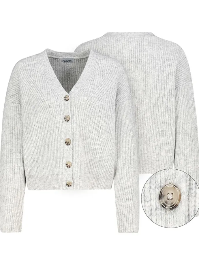 Cardigan in Hellgrau