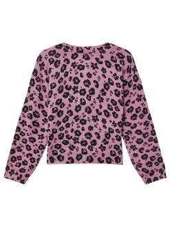 Cardigan in Pink/ Schwarz