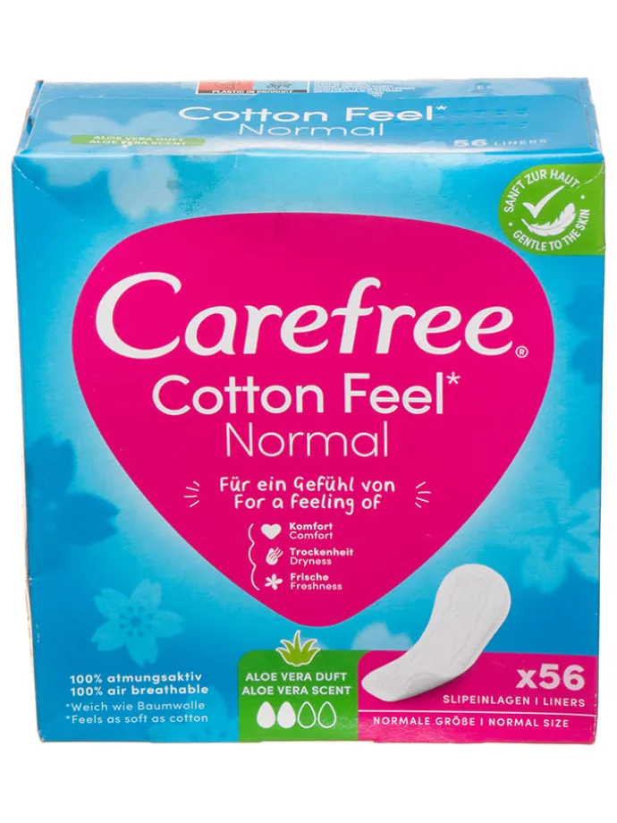 Carefree Slipeinlagen Cotton Feel Normal Aloe Vera Duft 56er