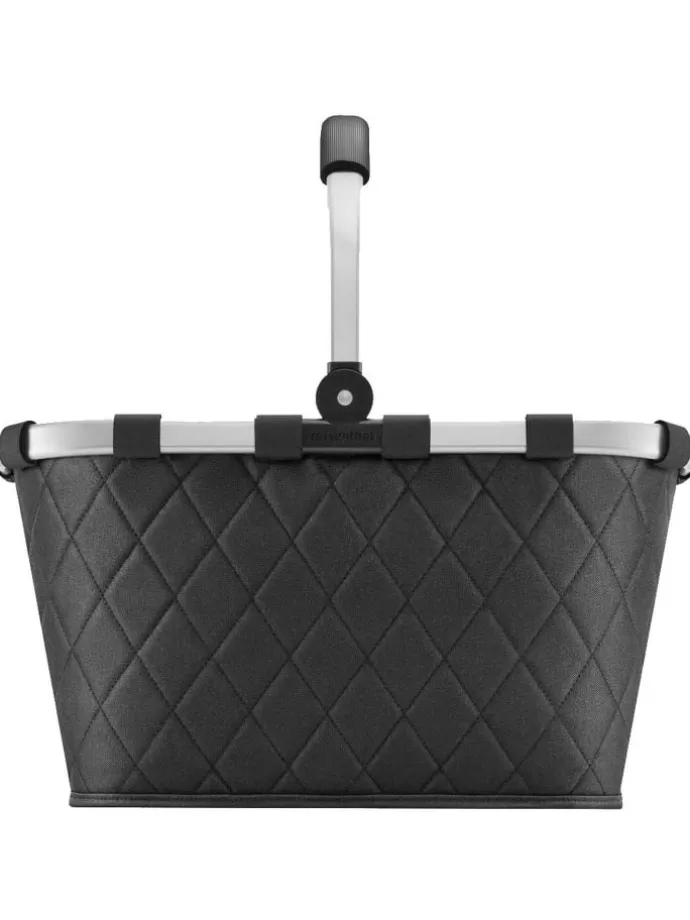 Carrybag - Einkaufskorb (cord dark matcha) in rhombus black
