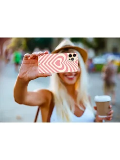 Case für iPhone 14 Pro Max  in Rosa/ Creme
