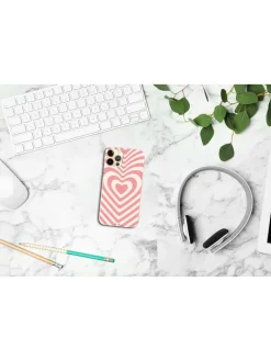 Case für iPhone 14 Pro Max  in Rosa/ Creme