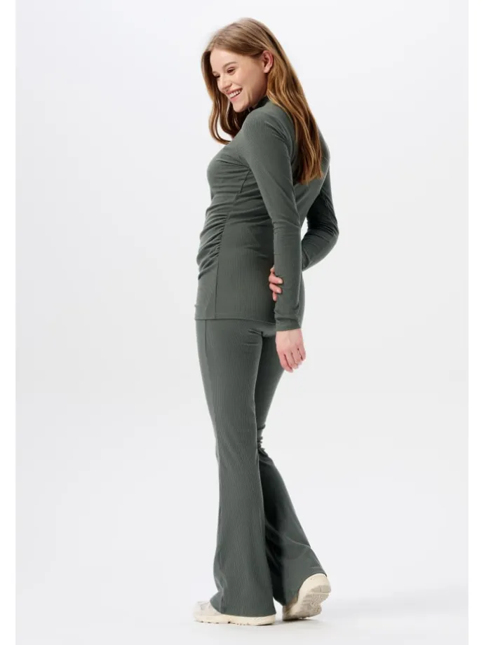 Casual Hose Flared Heja in Olive