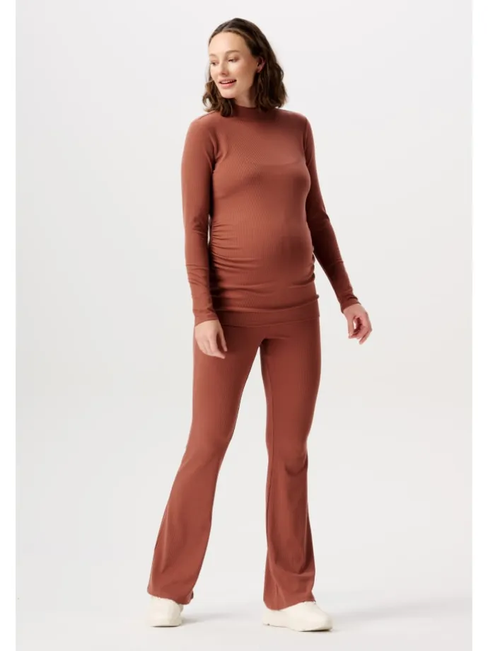 Casual Hose Flared Heja in Sienna