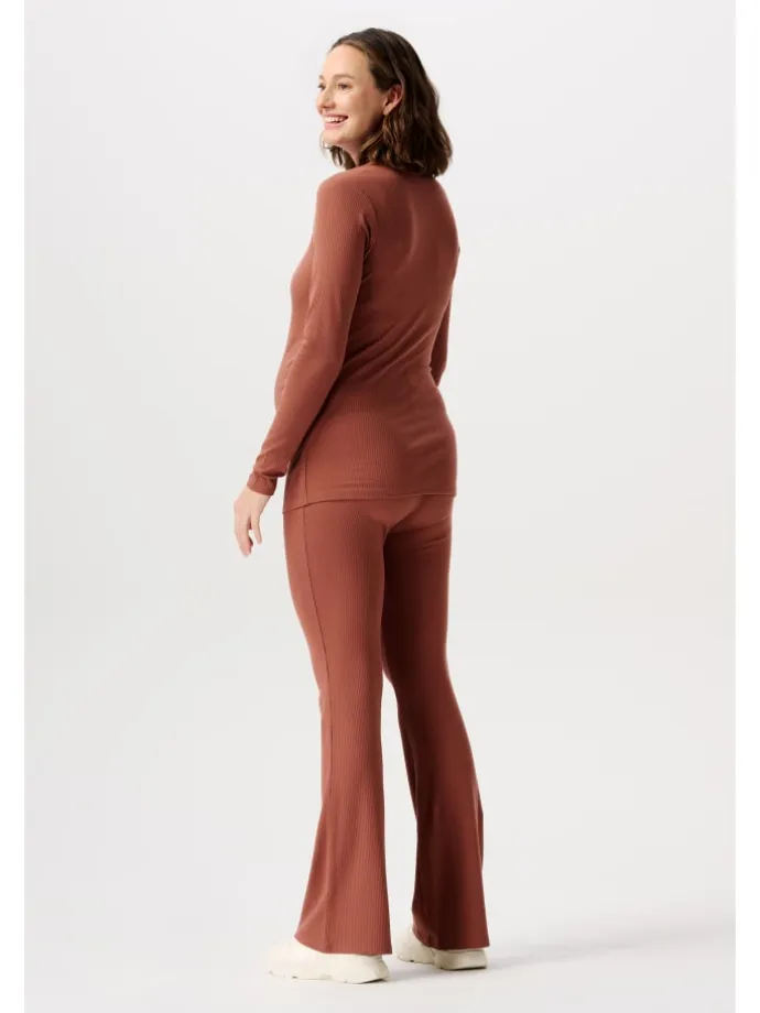 Casual Hose Flared Heja in Sienna
