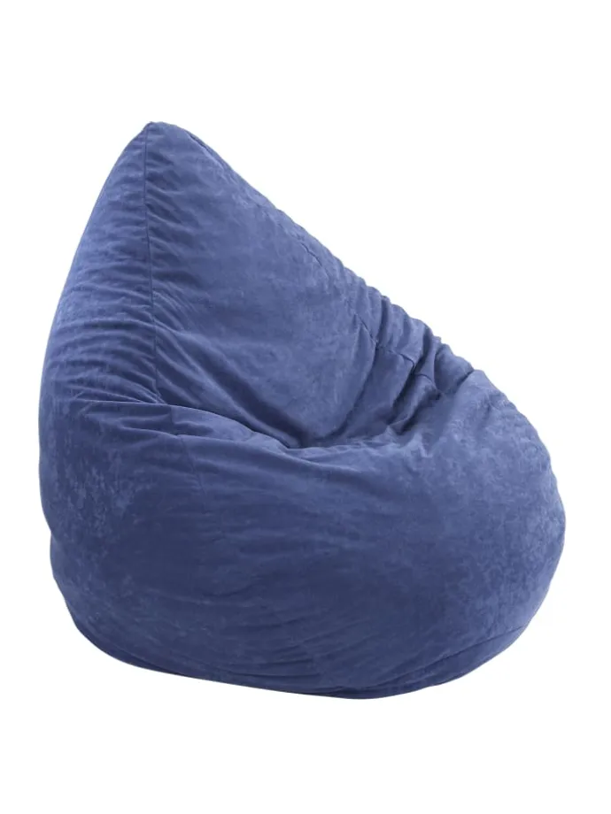 Chillkissen Sitzsack Poly Noble 90 cm hoch in blau