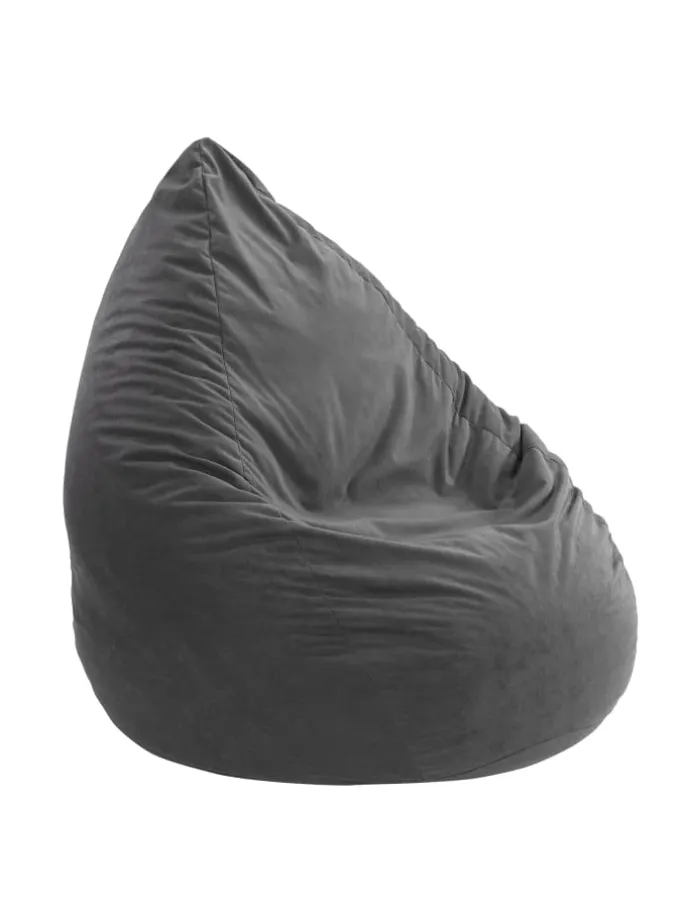 Chillkissen Sitzsack Poly Noble 90 cm hoch in anthrazit