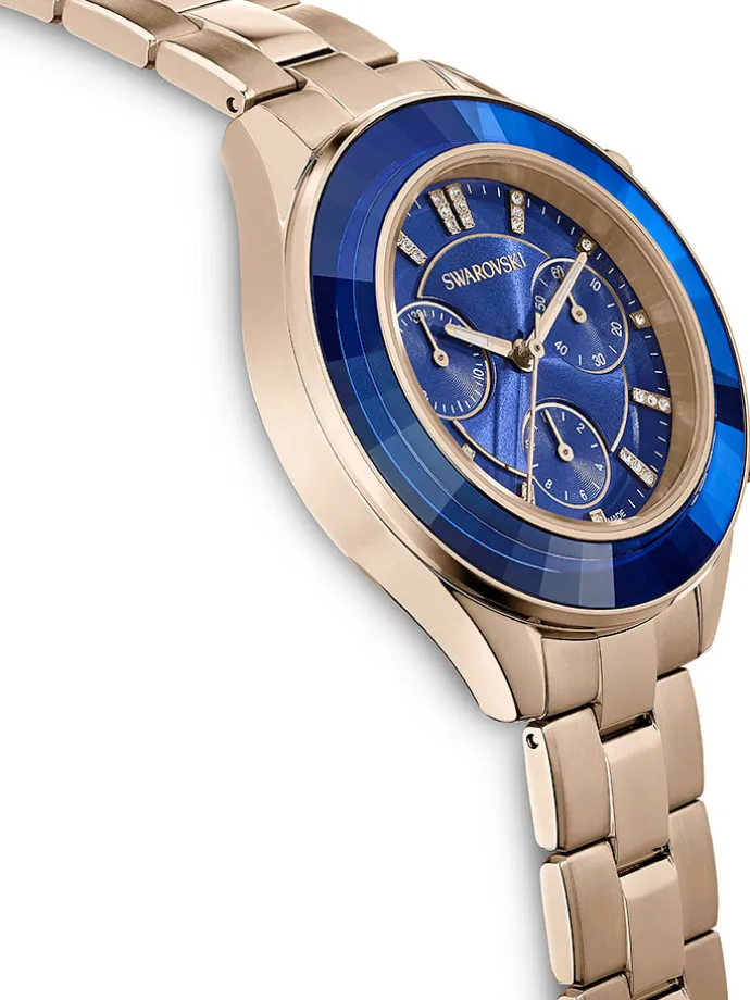 Chronograph in Gold/ Blau