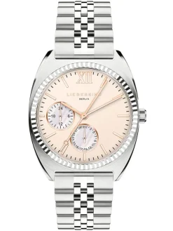 Chronograph in Silber/ Apricot