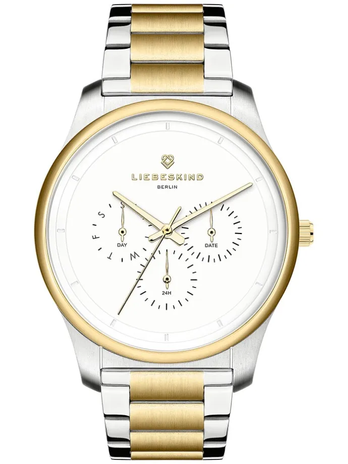 Chronograph in Silber/ Gold/ Weiß