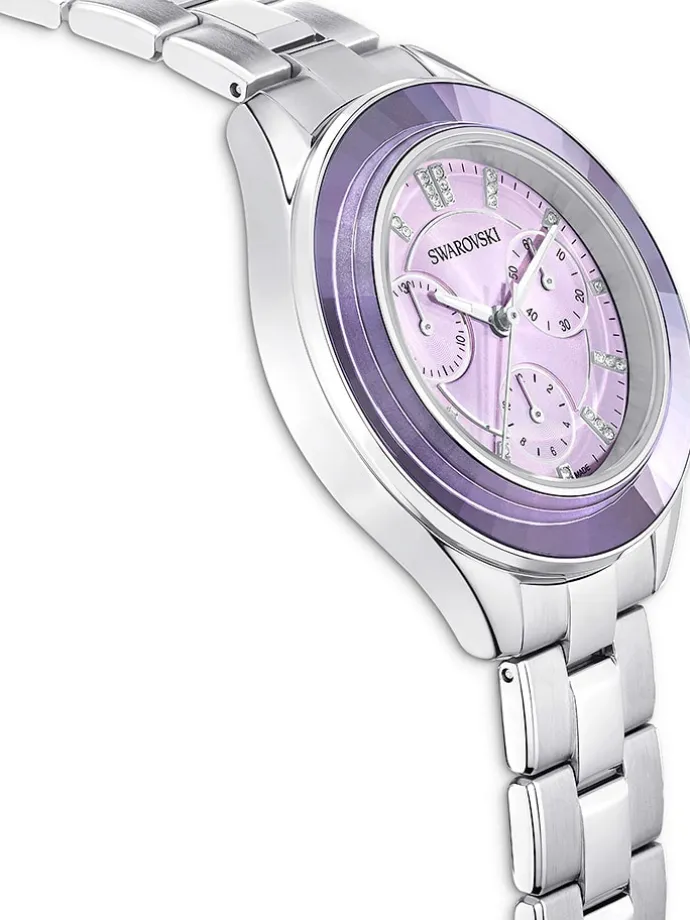 Chronograph in Silber/ Lila