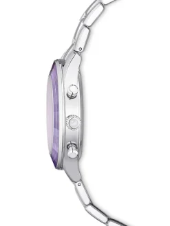 Chronograph in Silber/ Lila