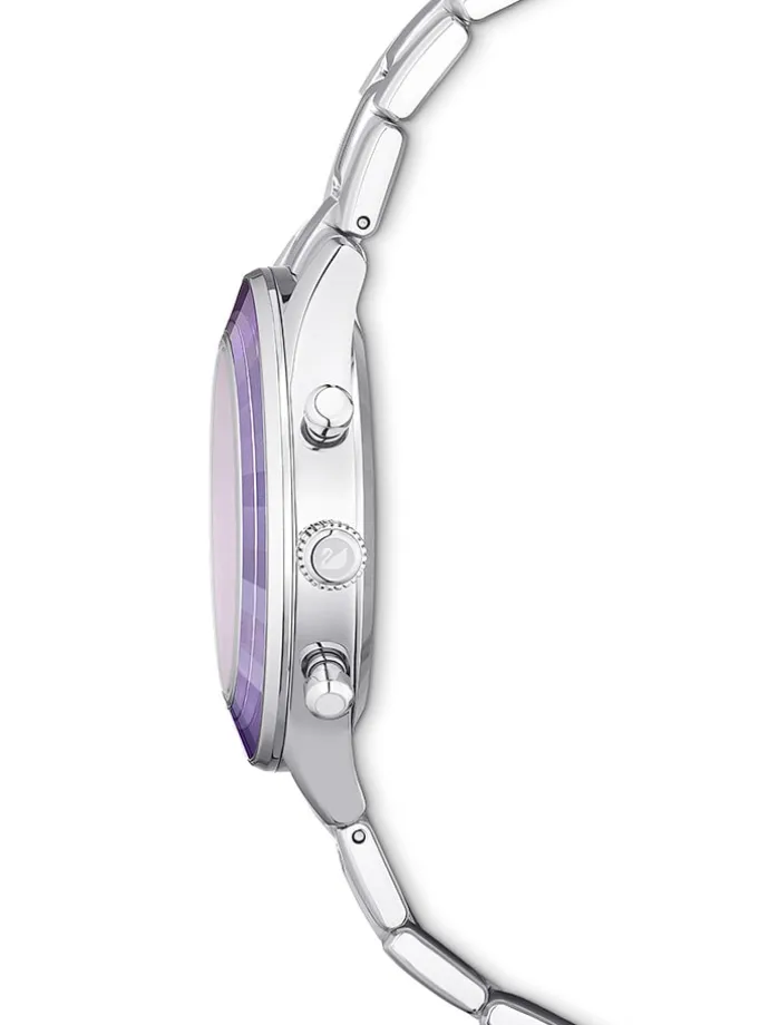 Chronograph in Silber/ Lila