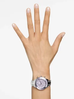 Chronograph in Silber/ Lila