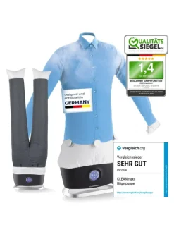 CLEANmaxx Bügler mit Dampffunktion  für Hemden & Blusen + Bügler-Aufsatz für