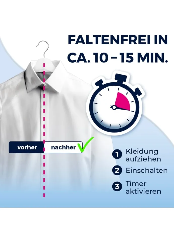 CLEANmaxx Bügler mit Dampffunktion für Hemden & Blusen + Bügler-Aufsatz für