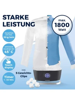 CLEANmaxx Bügler mit Dampffunktion für Hemden & Blusen + Bügler-Aufsatz für