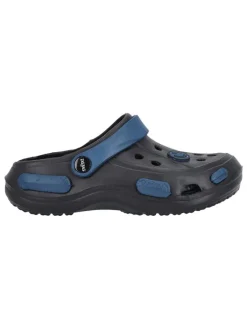 Clogs "Naike" in Schwarz/ Dunkelblau