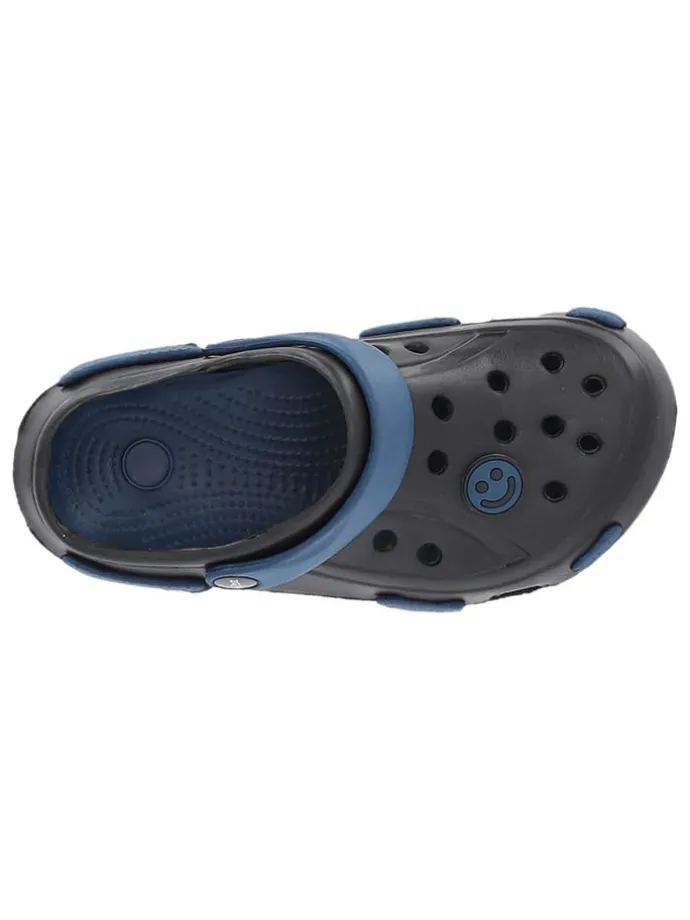 Clogs "Naike" in Schwarz/ Dunkelblau