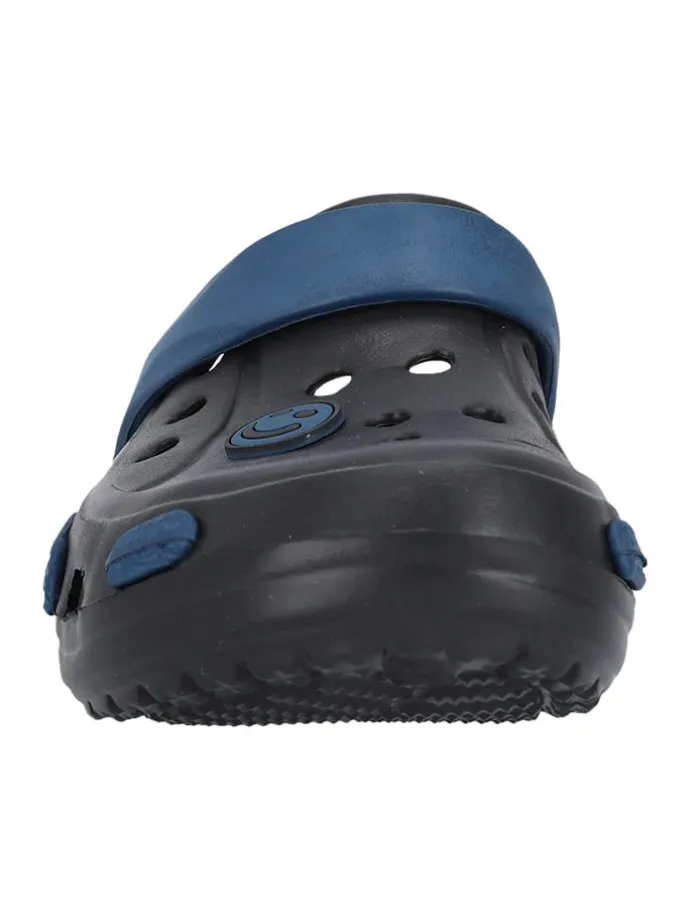 Clogs "Naike" in Schwarz/ Dunkelblau
