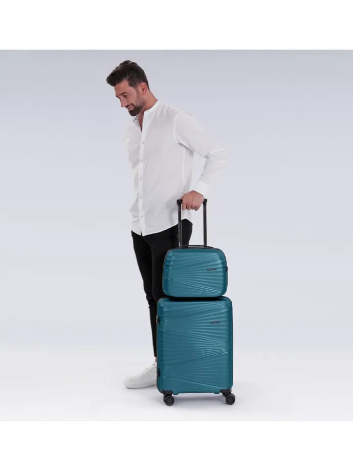 Collection 02 Beautycase 34 cm in turquoise metallic