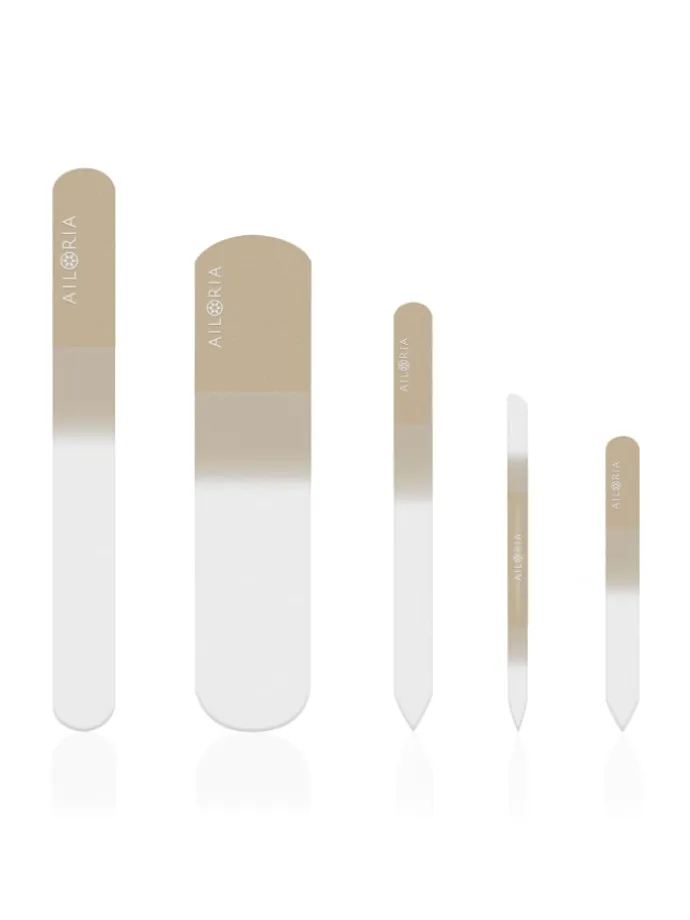 CONTOUR LUXE Glas-Nagelfeilenset in gold